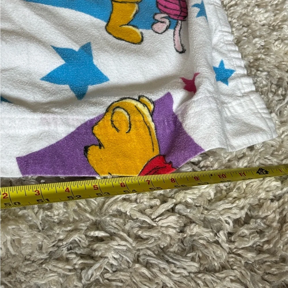 3 Piece VTG Winnie the Pooh Fleece Top Sheet, Fitted Sheet, Pillowcase 90” 60”